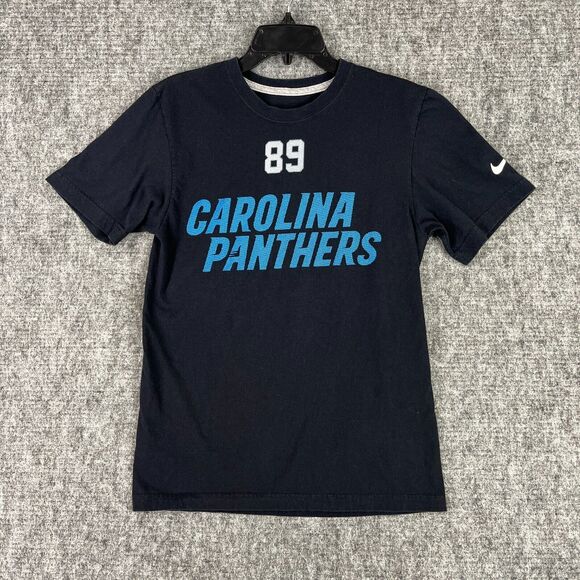 Carolina Panthers Shirt Mens Small Black Nike NFL Football Smith 89‎ Player Fan - Picture 1 of 7